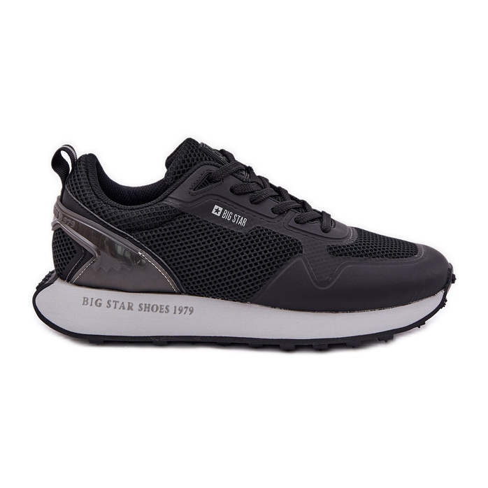 Sneaker maschili sulla Big Star RR174361 Piattaforma Hi-Polish Black System nero