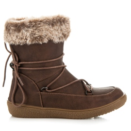 Kylie Stivali con pelliccia marrone