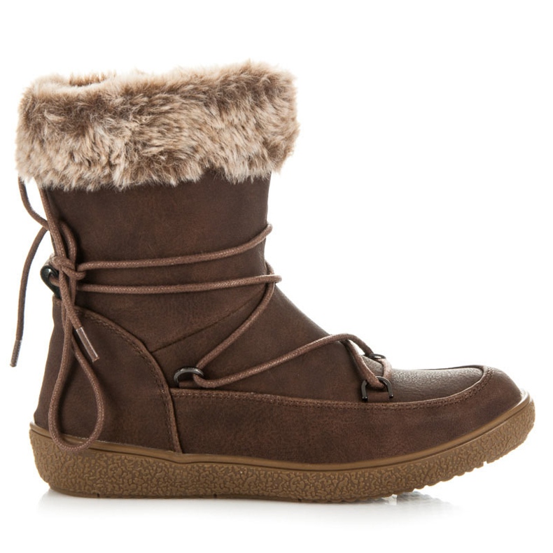 Kylie Stivali con pelliccia marrone
