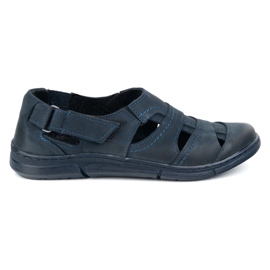 Olivier Scarpe in pelle maschile 54kz blu navy leggero per estate
