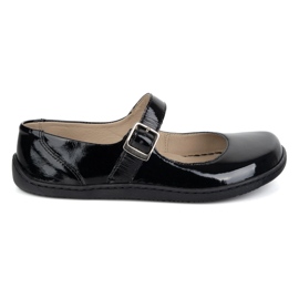 Barefoot Women's Ballerinas Olivier 1286 - Scarpe in pelle con fibbia per stilizioni quotidiane ed eleganti nere nero