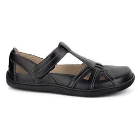 Scarpe a piedi nudi femminile ultralekkie olivier 1285 velcro nero