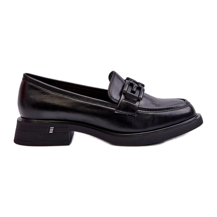 Vinceza Mocassini in pelle da donna con decorazione nera nero