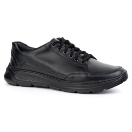 Scarpe in pelle maschile Olivier 928Ma Black nero