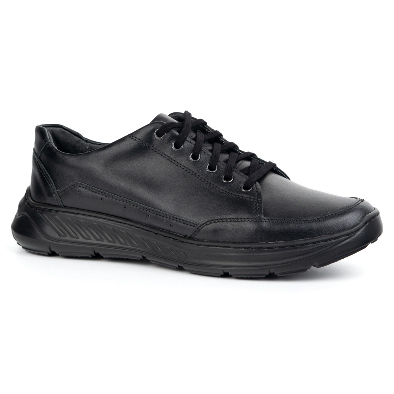 Scarpe in pelle maschile Olivier 928Ma Black nero