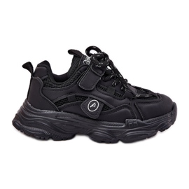 Sneaker per bambini sulla piattaforma nera nero