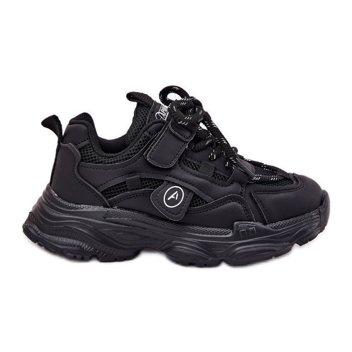 Sneaker per bambini sulla piattaforma nera nero