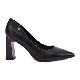 Eleganti pompe sul supporto nero Vinceza 62221