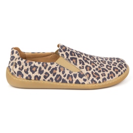 Olivier Leopard minimalista a piedi nudi femminile 1308pol marrone