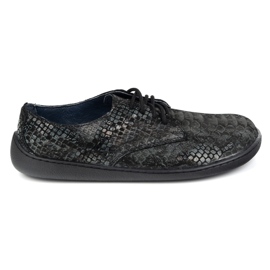 Olivier Sneaker minimaliste da donne a piedi nudi 1288pol Black Snake nero