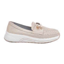 ARTIKER Scarpe in pelle realizzate in pelle naturale sulla piattaforma beige artierista 56c2102
