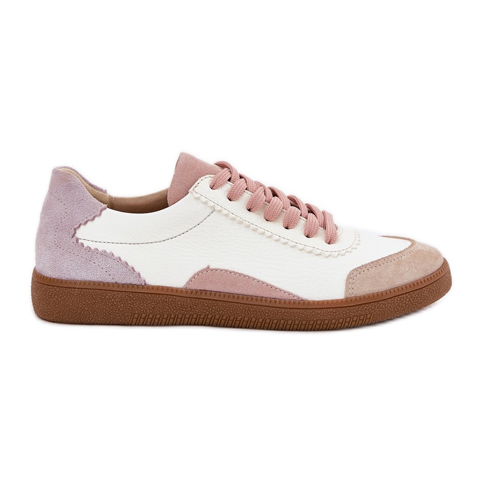 Sneaker in pelle da donna Zazoo N1220 bianco bianca