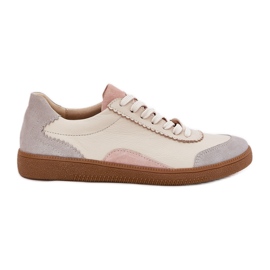 Sneaker in pelle da donna Zazoo N1220 beige