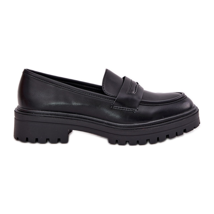 Evento Mocassini da donna classici con eco in pelle nera nero