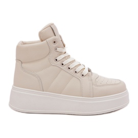 Evento Sneaker da donna alte sulla piattaforma beige
