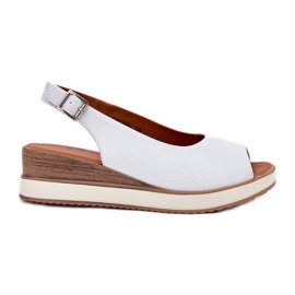 ARTIKER Sandali in pelle sull'artker 56C2317 White zeppa bianca