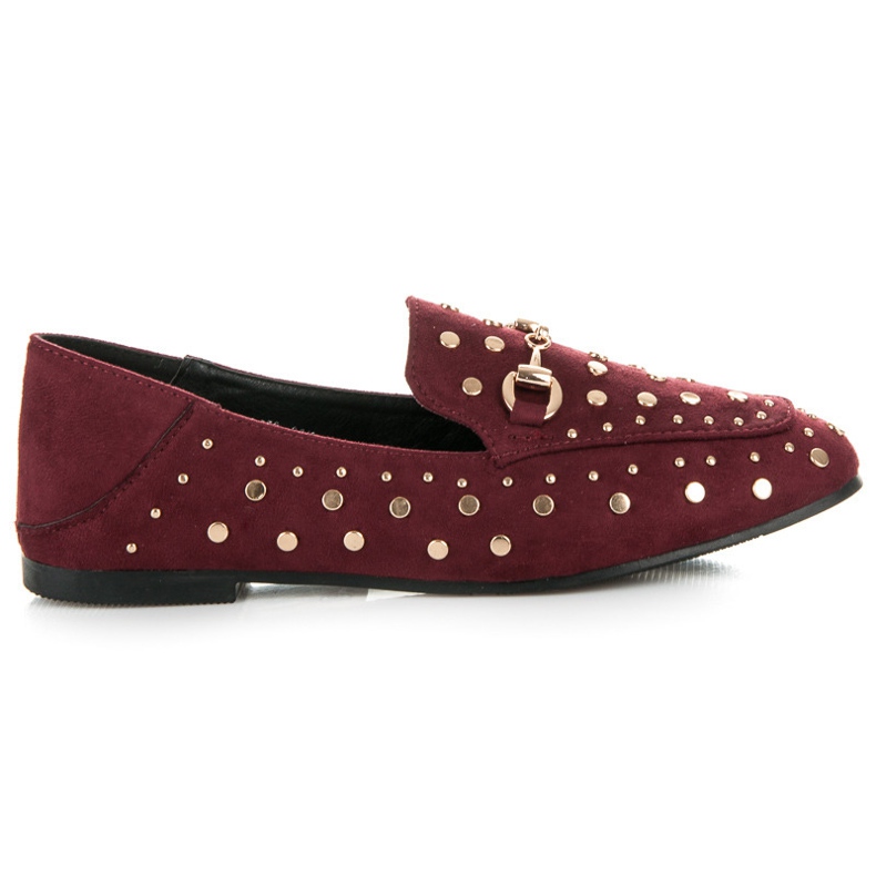 Sergio Todzi Mocassini bordeaux con strass rosso
