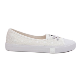 Sneaker Sneaker femminili con ricamo Lee Cooper LCW-25-31-3447L White bianco