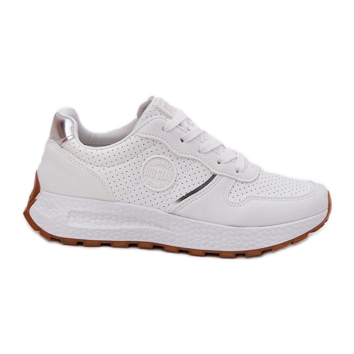 Sneaker da donna sulla piattaforma Big Star RR274487 Sistema Hi-Polish White bianca