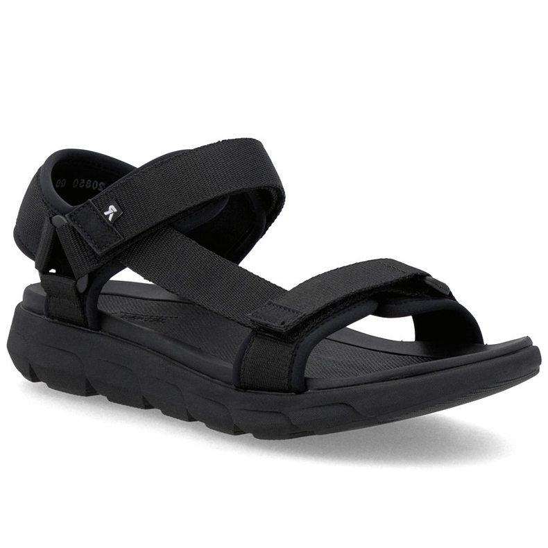 Sandals maschile in velcro nero Rieker 20850-00