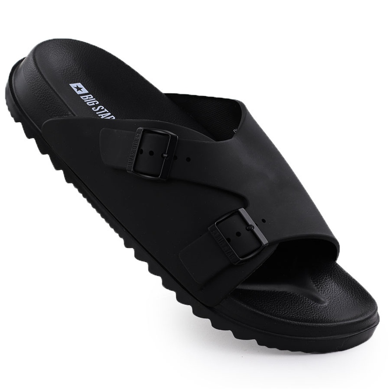 Black Big Star RR174A019 Black Beach Slifors maschile nero