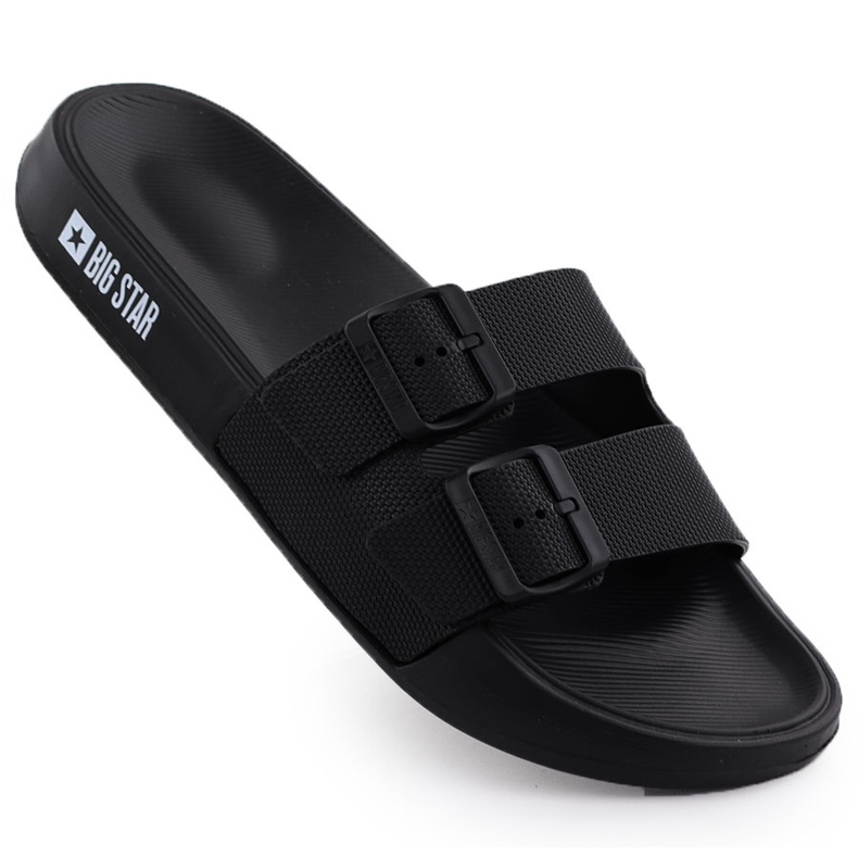 Black Big Star RR174A036 Black Beach Slifors maschile nero
