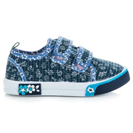 Bona Sneakers a fiori blu