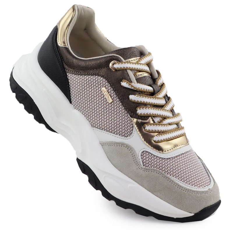 Sneaker in pelle femminile Beige Evento 8234 grigio