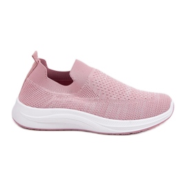 Scarpe Sportive Slip-On Da Donna In Tessuto, Rosa