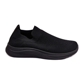 Scarpe sportive slip-on da donna in tessuto nero