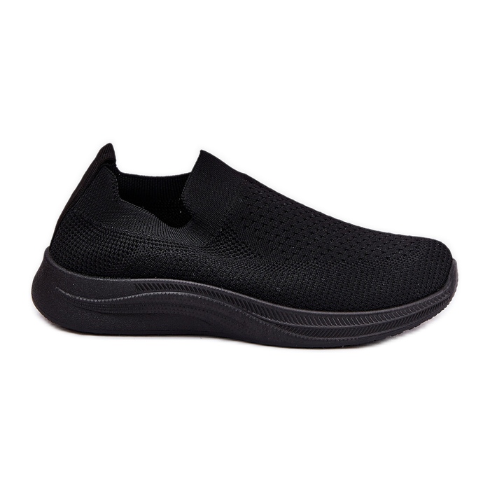 Scarpe sportive slip-on da donna in tessuto nero