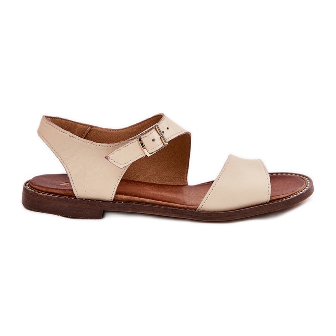 Zazoo 3014 Sandali in pelle da donna in pelle beige