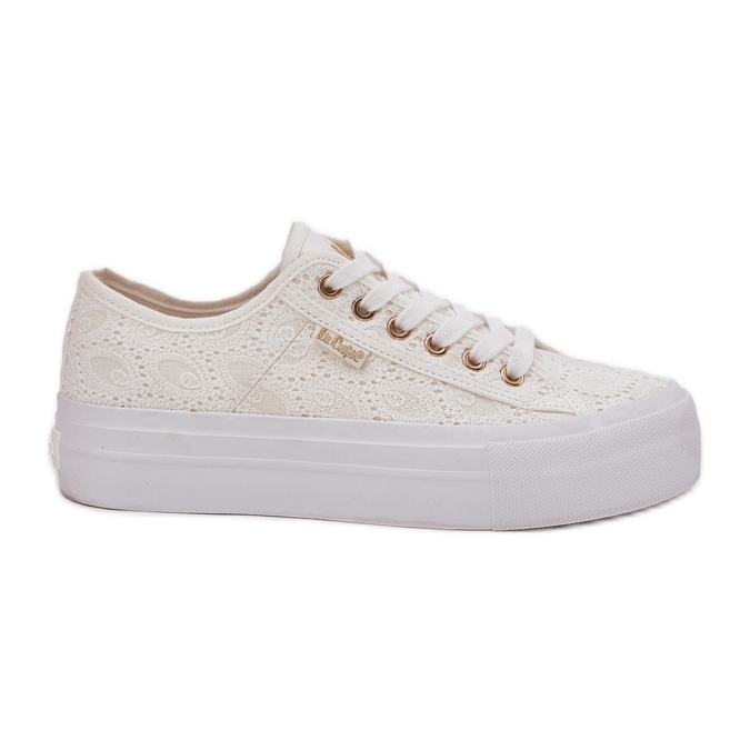 Sneaker femminili con pizzo Lee Cooper LCW-25-31-3438L White bianca