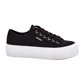 Sneaker femminili con il pizzo Lee Cooper LCW-25-31-3439L Nero
