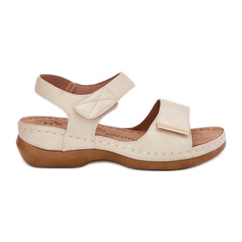 Evento Comodi sandali in velcro da donna d'oro