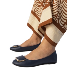 Ballerine femminili blu navy con zirconi