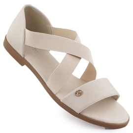 Sandali da donna con beige evento 3884