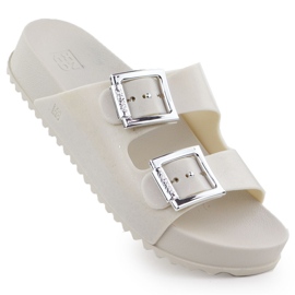 Flip di donne con fibbie da spiaggia con fibbie da piscina Zaxy RR285056 cremoso