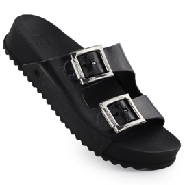 Flip da donna con fibbie da spiaggia in piscina nera Zaxy RR285058 nero
