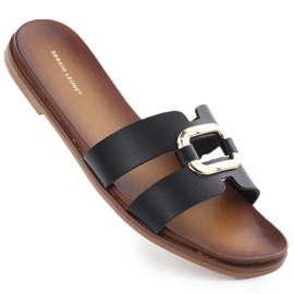 Flip -flip da donna con decorazione nera sergio leone sk077h nero