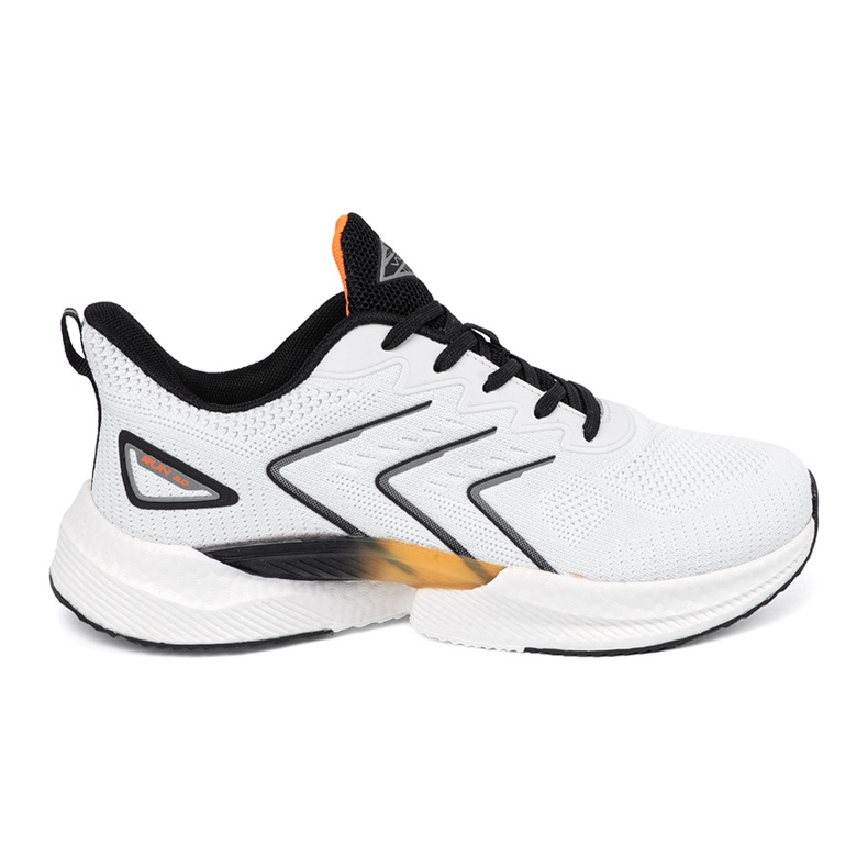 Vico Scarpe sportive da donna bianca e bianca con un elemento arancione