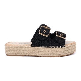 Seastar Flip Black Flip sulla piattaforma con fibbie nero