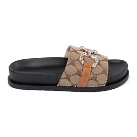 Seastar Flip-flop nere e marroni con decorazione nero