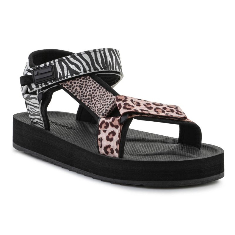 Sandali D.Franklin Forest High Strips Stampa animale DFSH404002-ABLA nero