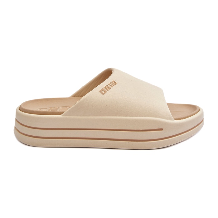 Infradito da donna sulla piattaforma Big Star NN274A034 Beige