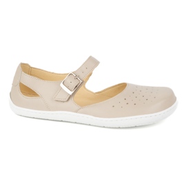 Barefoot Barefoot Women's Olivier 1284 - Scarpe in pelle con fibbia per le stilizzazioni di beige quotidiane ed eleganti
