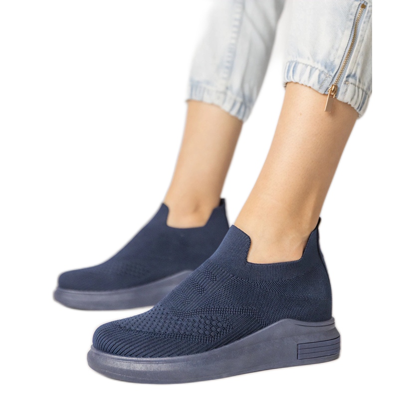Sneaker di calzini blu navy