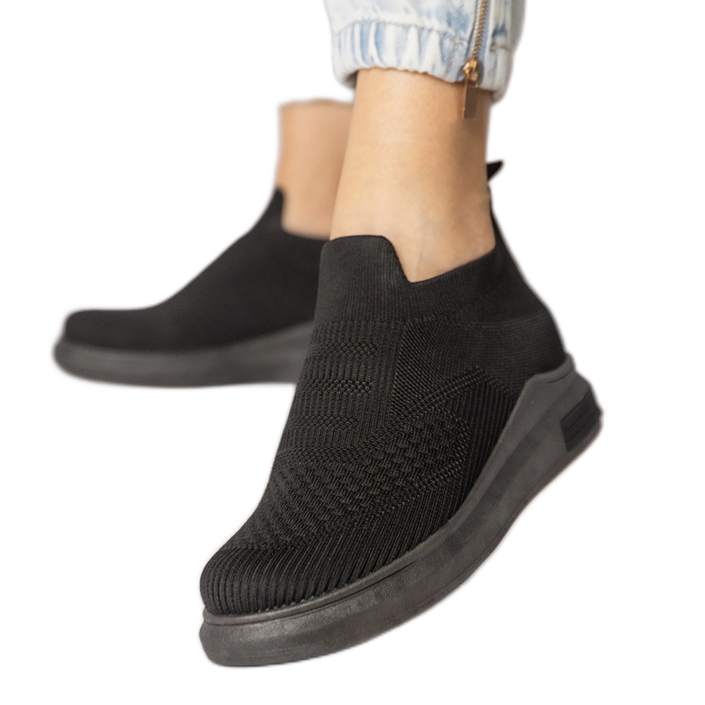 Sneaker calze nere inserite nero