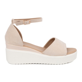 Seastar Sandali da donna in luce su un cuneo bianco beige