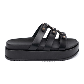 Seastar Infradito da donna con plateau nere nero